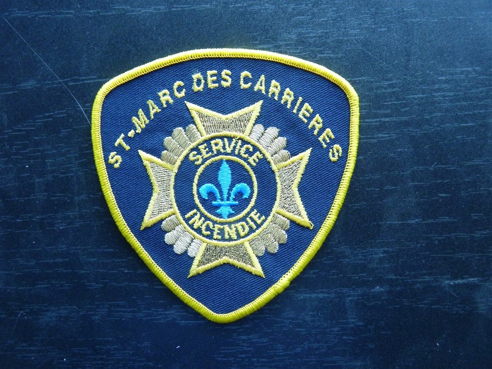 VI FIRE DEPT CREST PATCH BROAD ST MARC DES CARRIERES QUEBEC