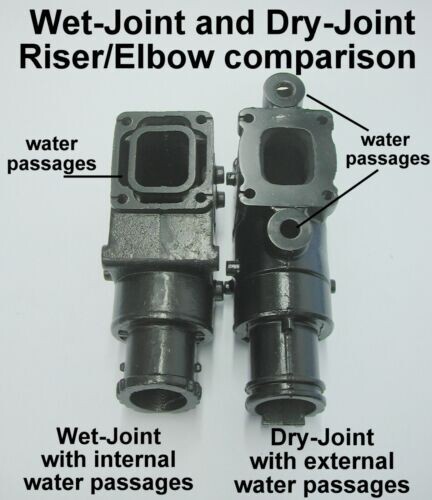 Exhaust Manifold set 4" 350 V8 5.0L 5.7L riser elbow MerCruiser 860246C 807988c