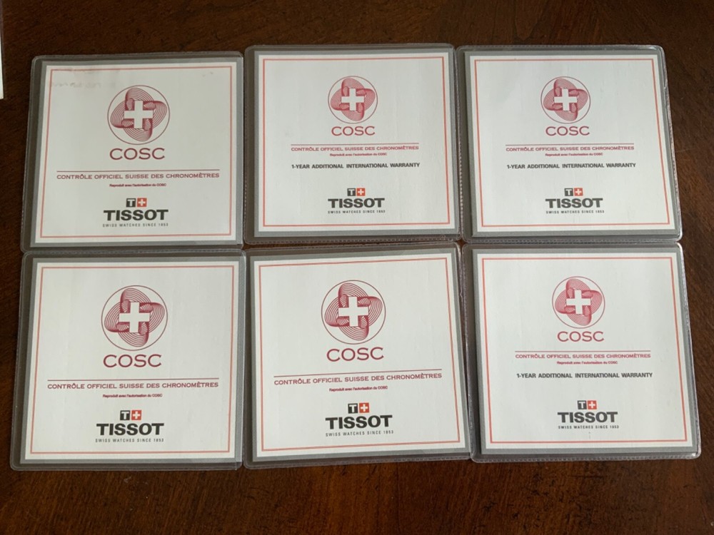 Tissot Watch COSC Certificate, papers, documents. ONLY ONE.