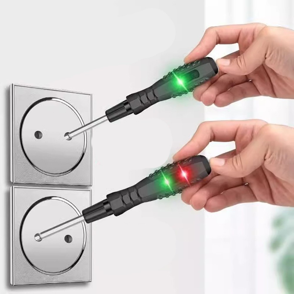 Dual Purpose Electric Tester with Screwdriver Functionality for Line Detection
