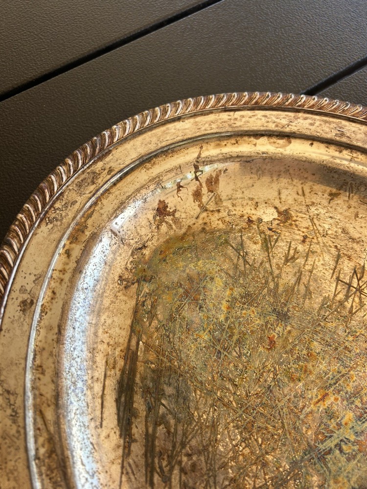 Vintage Dome Platter With Feet