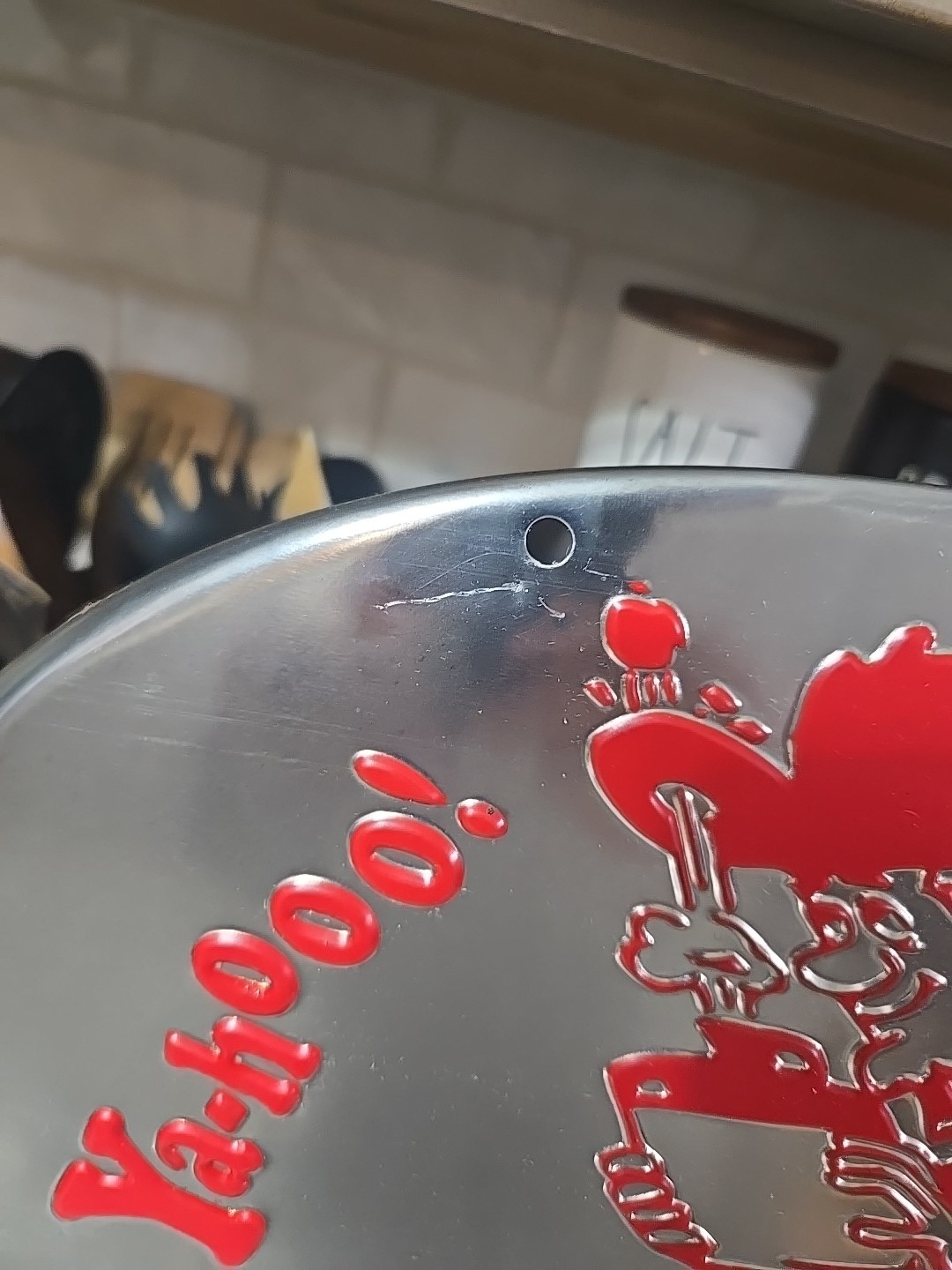 Mountain Dew Hillbilly Ya-Hoo embossed metal sign 18x19 used