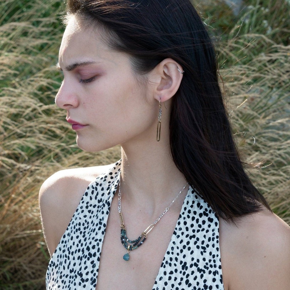 Rectangle Chain Earrings E82576