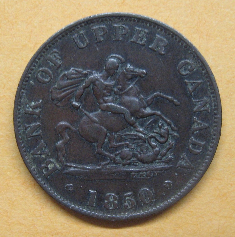 1850 Upper Canada 1/2 Penny Token Take a Look