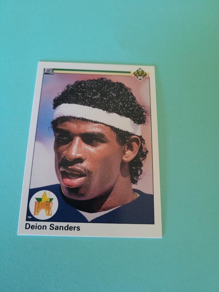 !!!    DEION SANDERS  UPPER DECK  BASEBALL ROOKIE CARD $$