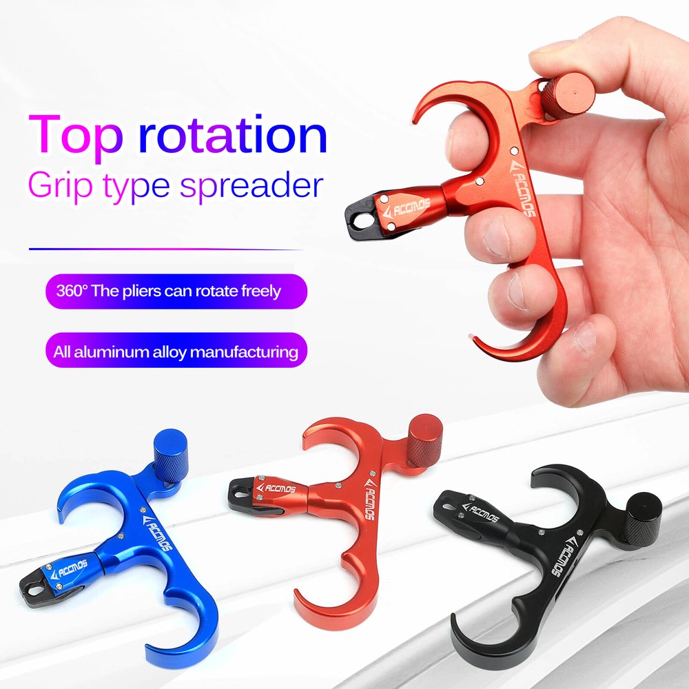 4 Finger Release Aids Thumb Trigger D Loop Ring Compound Bow Hunt Archery Shoot