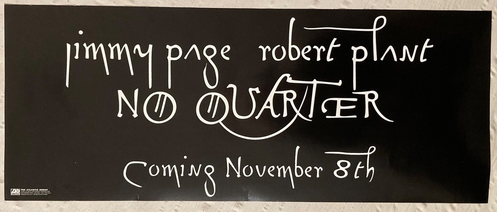 Jimmy Page Robert Plant 94 Promo Poster No Quarter Atlantic Records Led Zeppelin