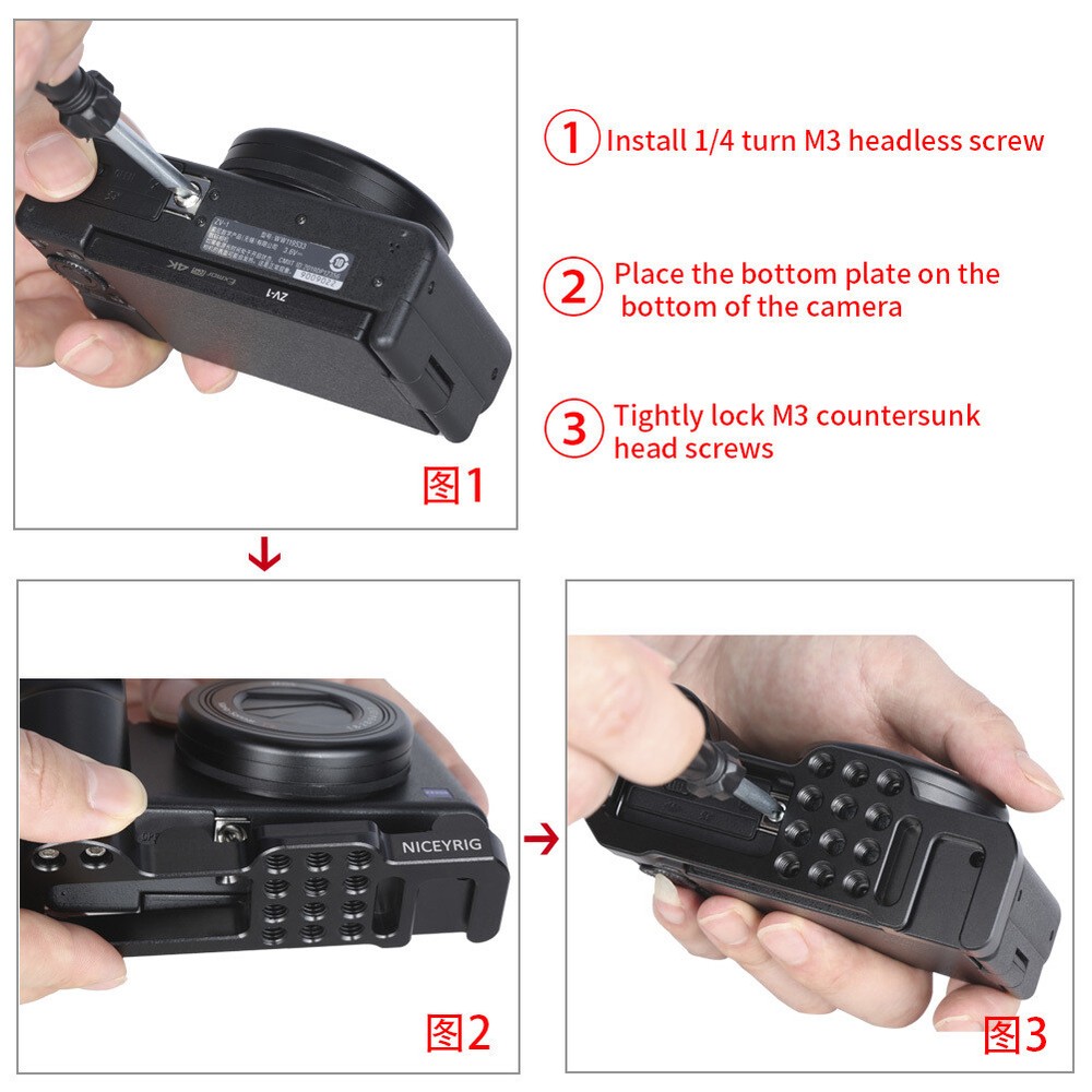 NICEYRIG Base Plate for Sony ZV-1 Camera Bracket