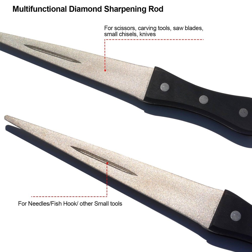 10.6 Inch Diamond Sharpening Rod Stone, Medium, Stone
