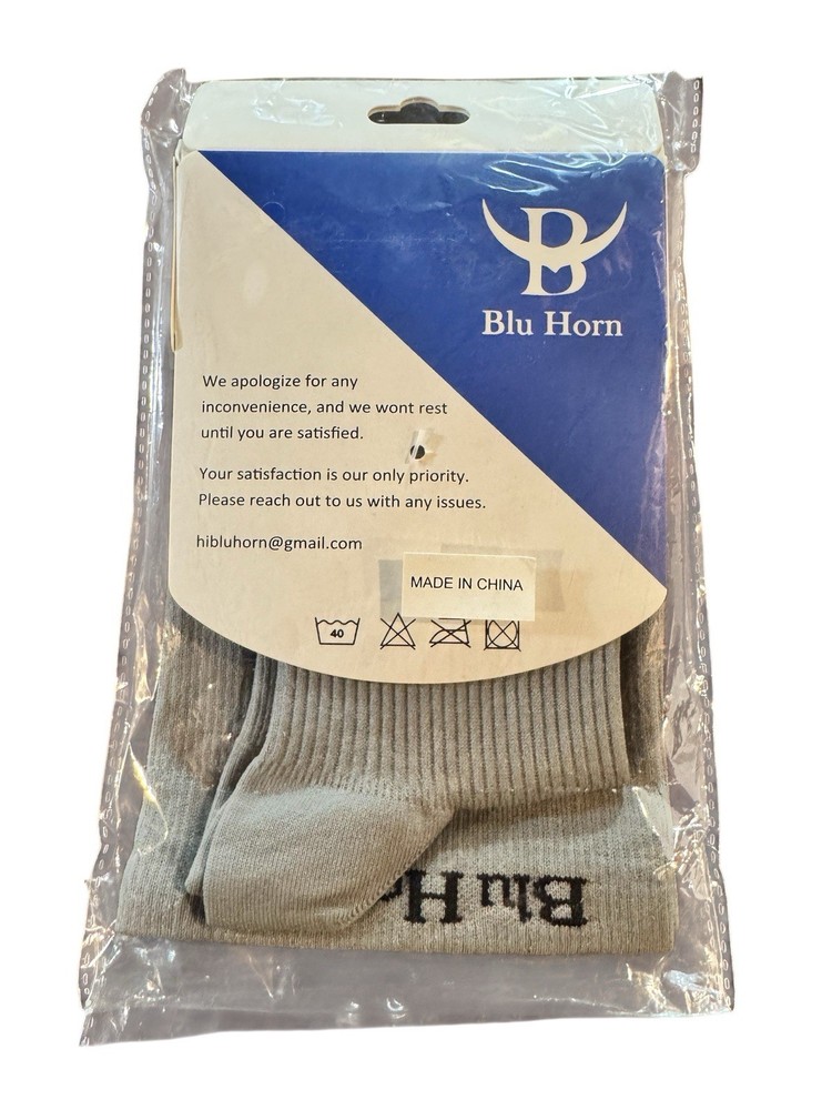 Blu Horn Grey Compression Socks New Size 2XL