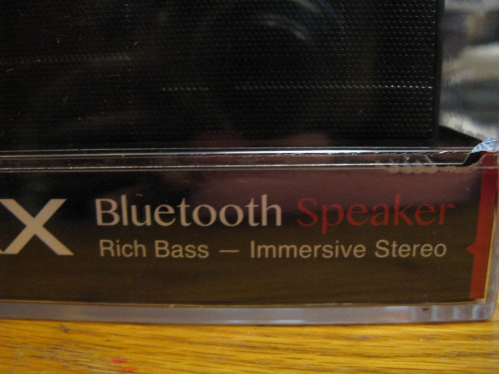 Lyrix Remixx Bluetooth Rectangle Portable SpeakerBlack w/Built-In Mic Model 9866