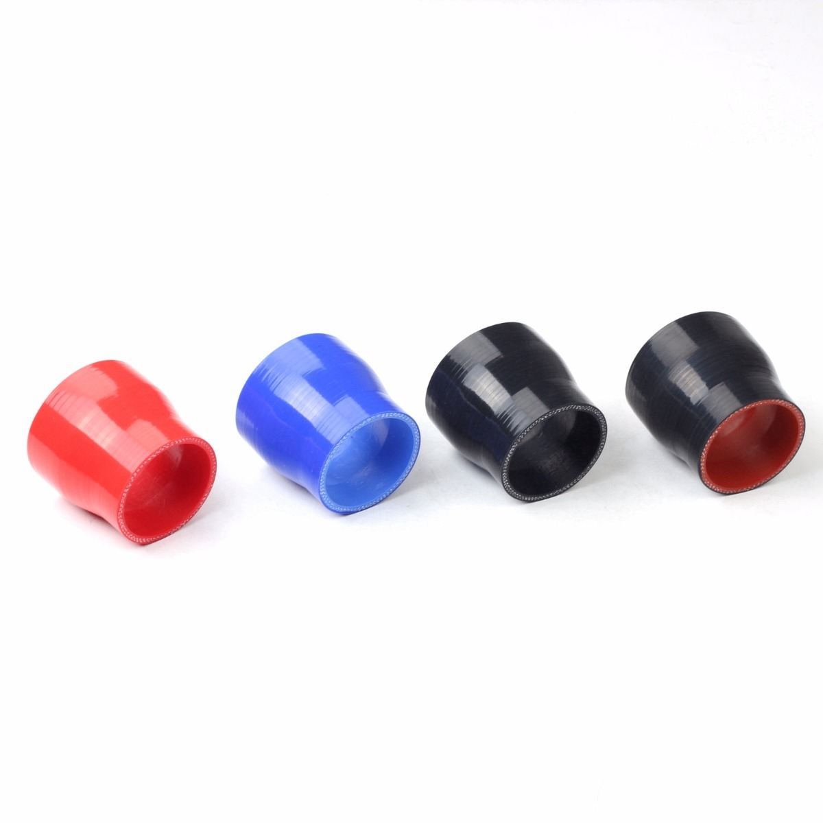 Black 2.25" to 2.5" 57 - 63 mm Straight Silicone Hose Reducer Turbo Coupler