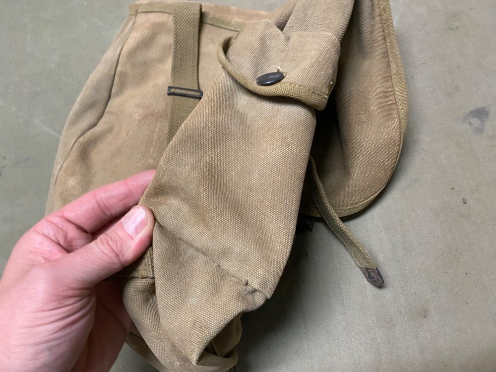 ORIGINAL WWII US AIRBORNE PARATROOPER M1936 m36 MUSETTE JUMP BAG-OD#3, 1943
