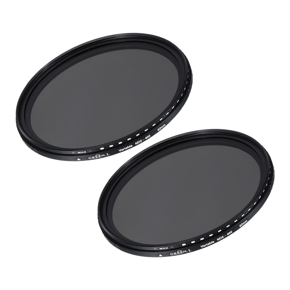 ND2-400 Lens Filter Variable Neutral Density Lens Filter 82mm 2 Pcs