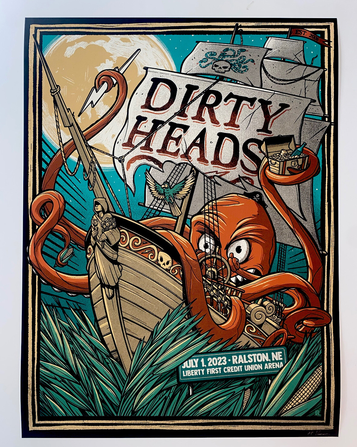 Dirty Heads Poster Ralston NE 7/1/23 Print Silkscreen Official LE Sold Out!