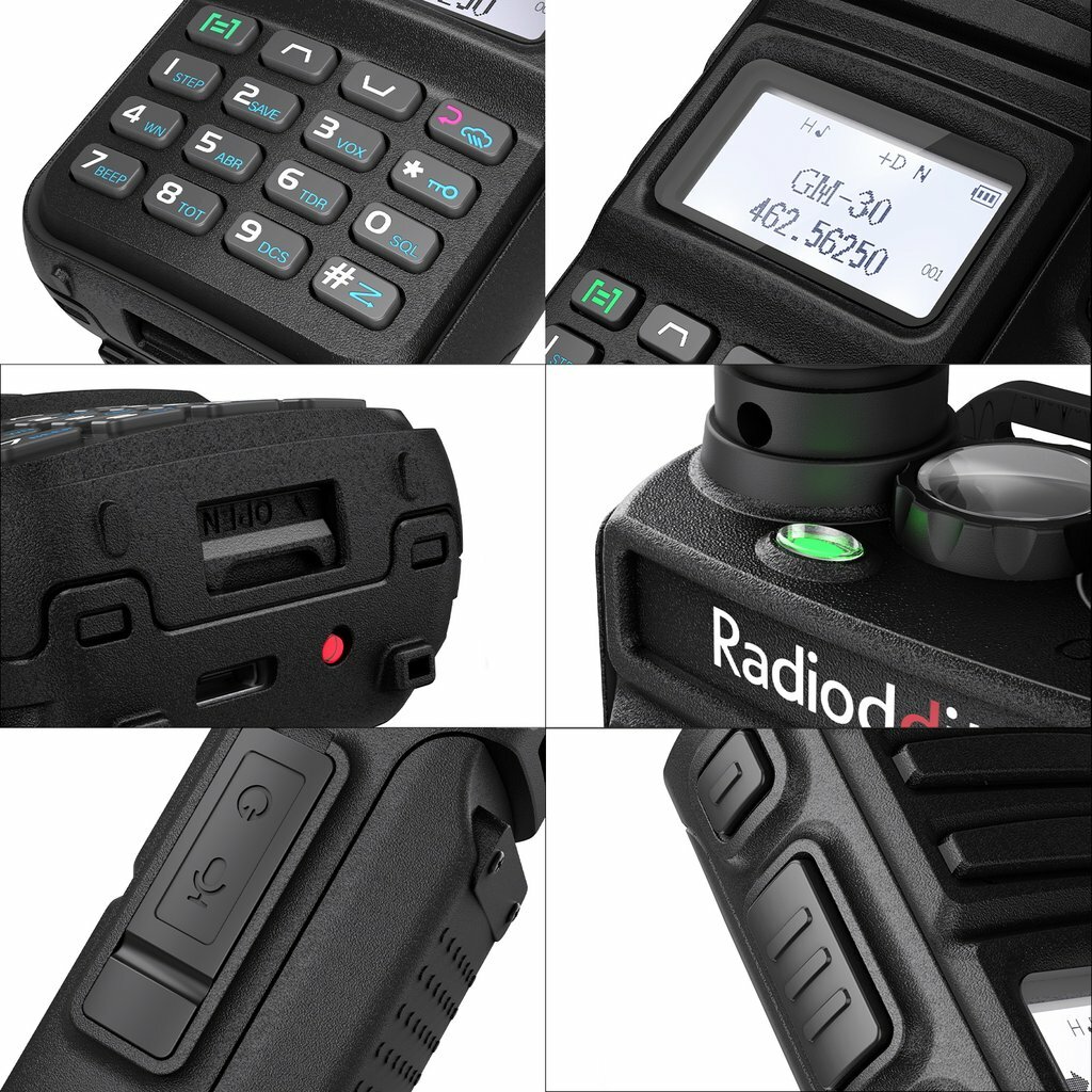 Radioddity GM-30 GMRS Radio 5W Dual Band Sanner SYNC NOAA Typc-C Charging