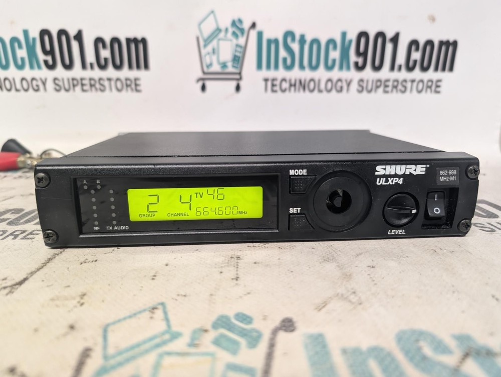 Shure ULXP4 Wireless Receiver 662-698 MHz-M1 Missing Frequency Dial