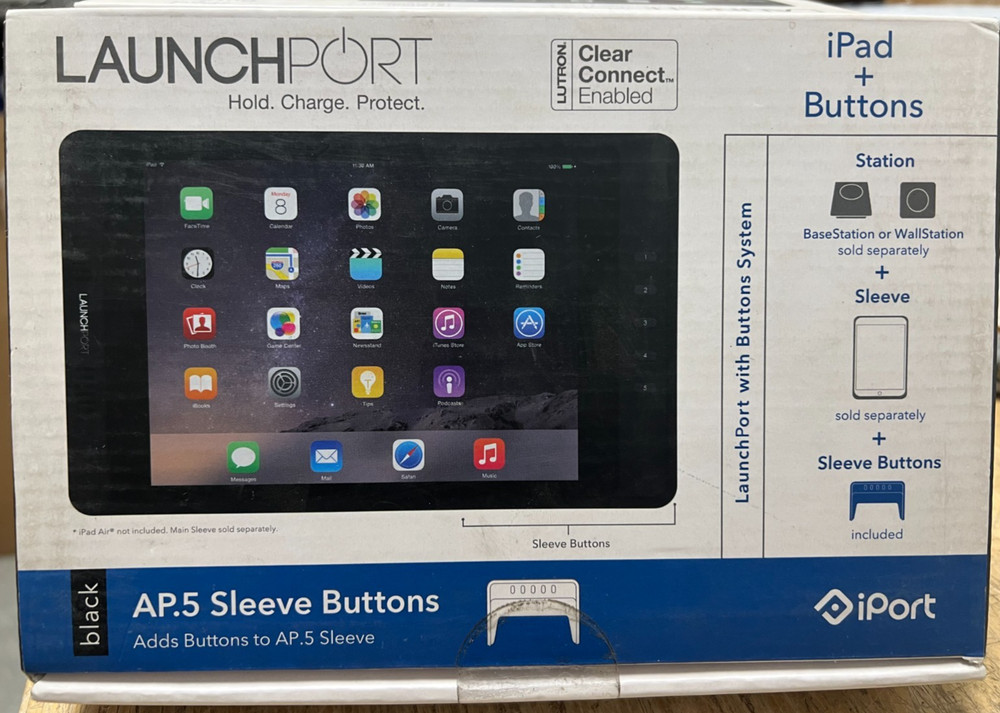 iPort LaunchPort AP.5 Sleeve Button Kit  Only– Black