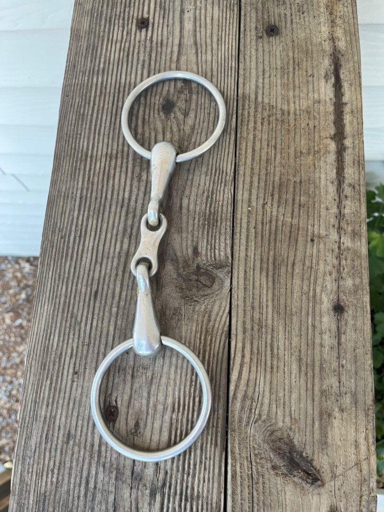 O ring French link snaffle bit 5 inch stainless
