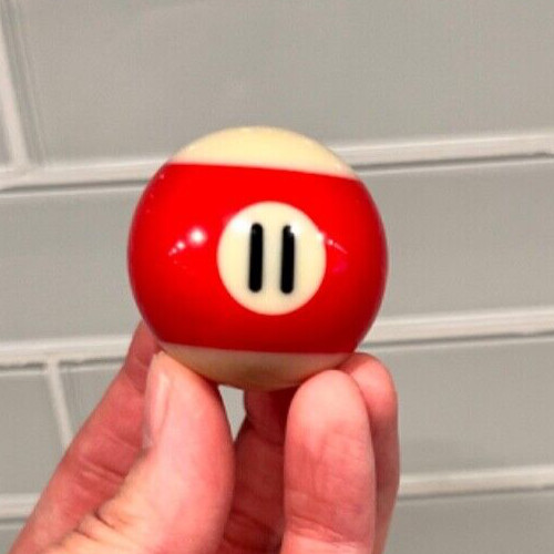 Mini Pool Billiard Ball 1.5" - Replacement Collectible - STRIPE RED #11