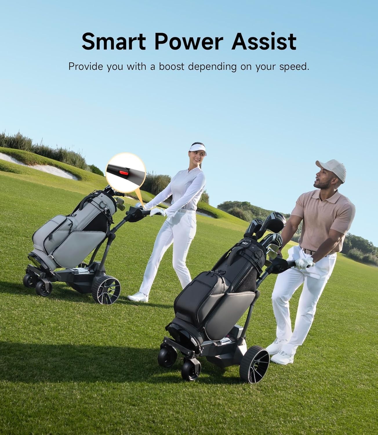 NAVEE Birdie 3X Auto Follow Electric Golf Push Cart Remote Foldable-Open Box