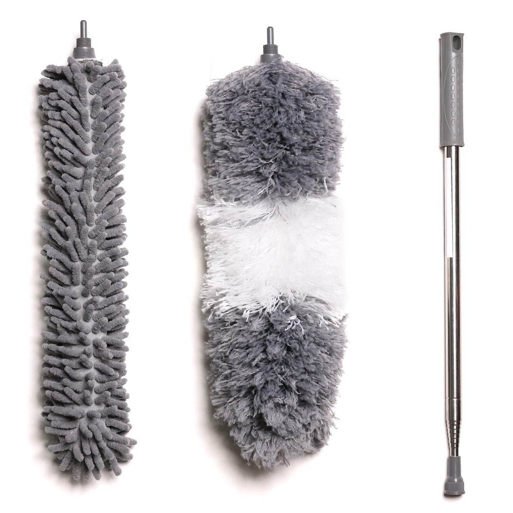 Ceiling Fan Duster with Extension Pole, 7 Ft Long Microfiber Dusters for Clea...