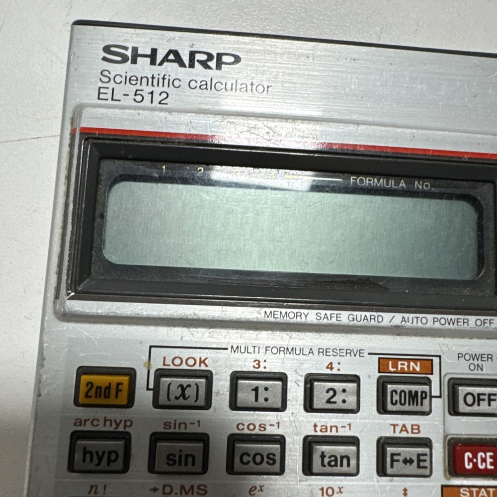 1983 Sharp EL-512 Scientific VTG Calculator