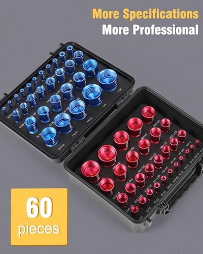 Thread Checker Nut and Bolt Thread Checker, 30 Inch & 30 Metric Box Set 60 pcs