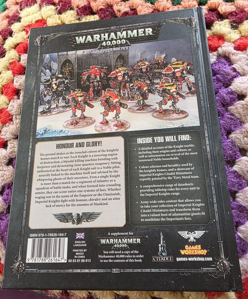 Warhammer 40k Codex Imperial Knights hardback book