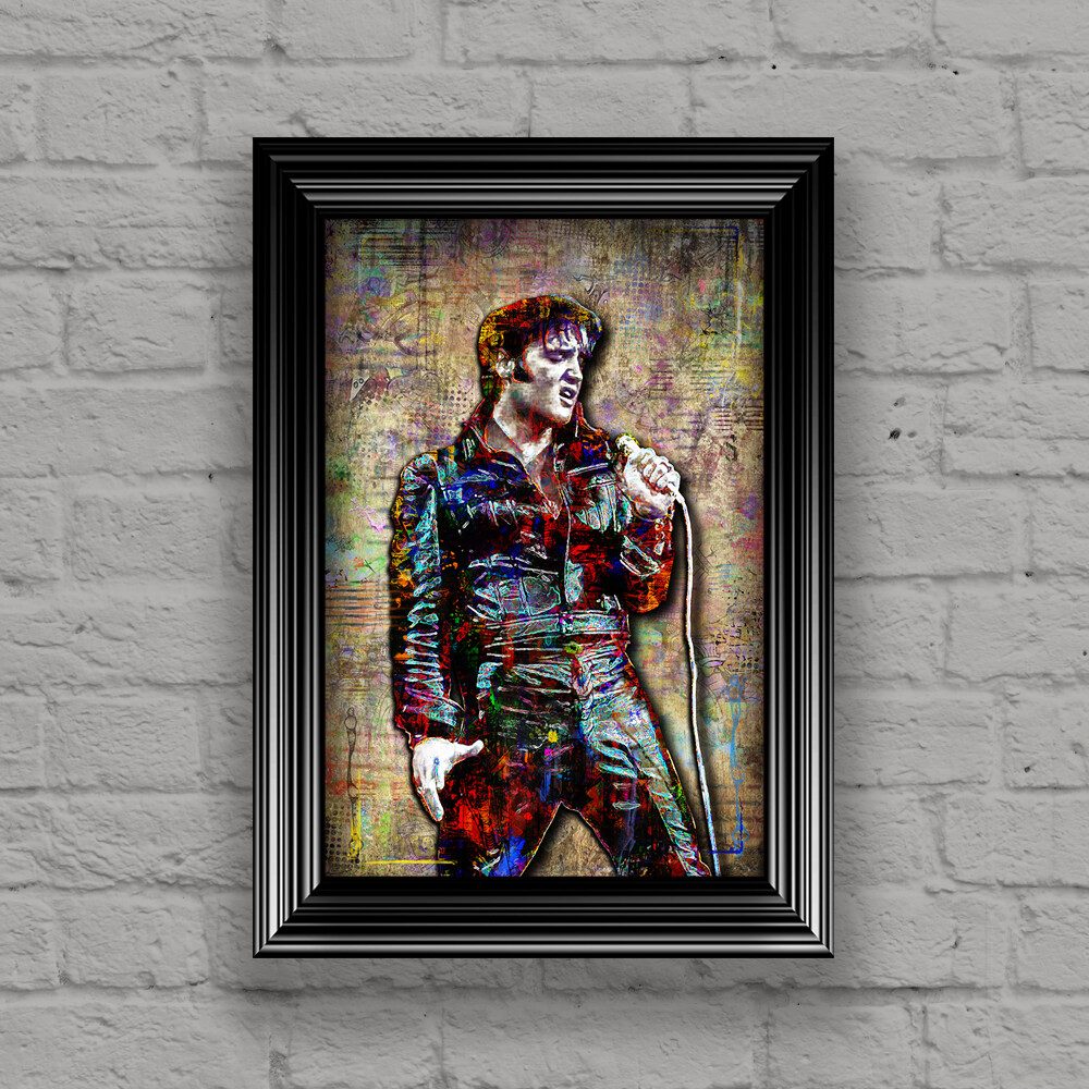 Elvis Presley Pop Art 8x12in Poster Elvis Presley Music Art Print Free Shipping