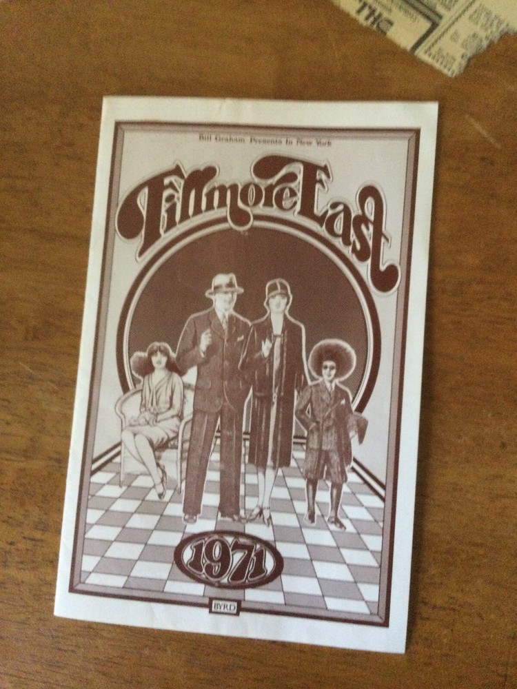 Fillmore East 1971 Program Final Shows B.B. KING Moby Grape JOHNNY WINTER