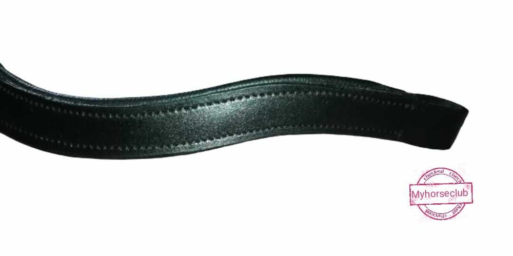 REPLACEMENT HIGH QUALITY GENUINE PLAIN LEATHER BROWBAND U SHAPE BLACK~BROWN