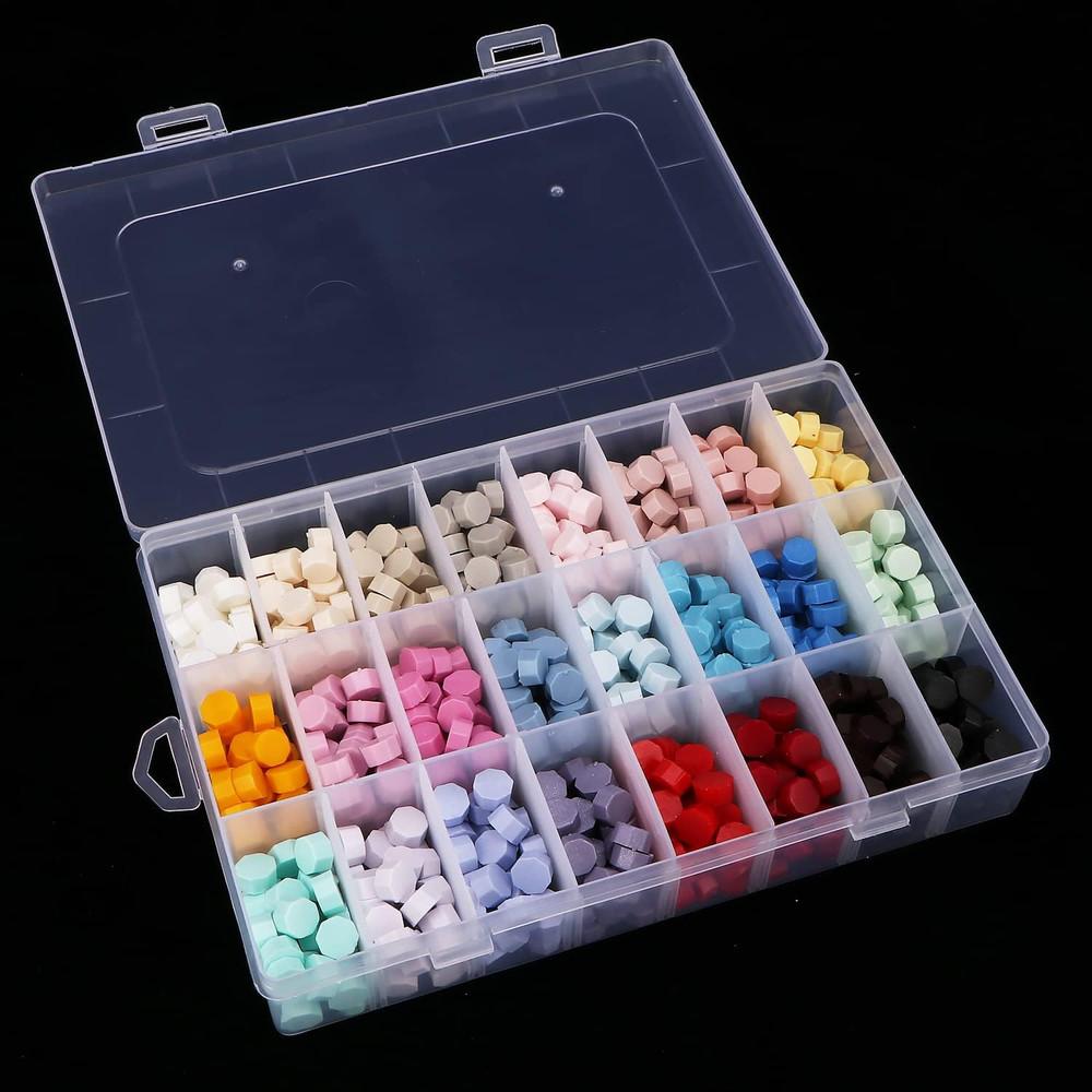 2 Pack 24 Grids Plastic Organizer Box Container Craft Storage Box, Clear