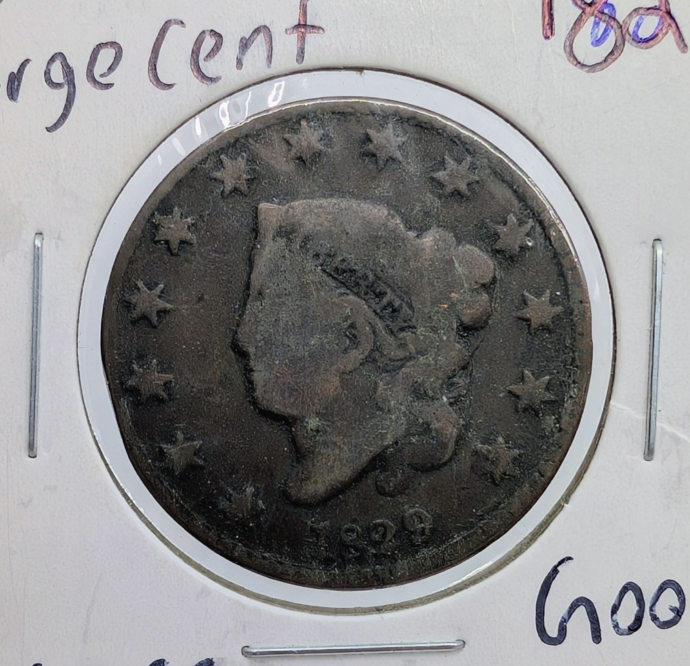 1829- US Coronet Head Large Cent- Good