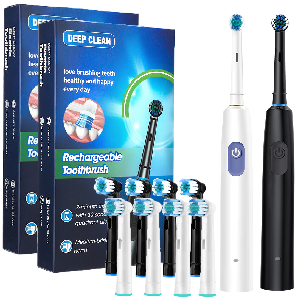 Deep Clean Rechargeable Electric Toothbrush Rotating for Adults, 5 Modes, Timer