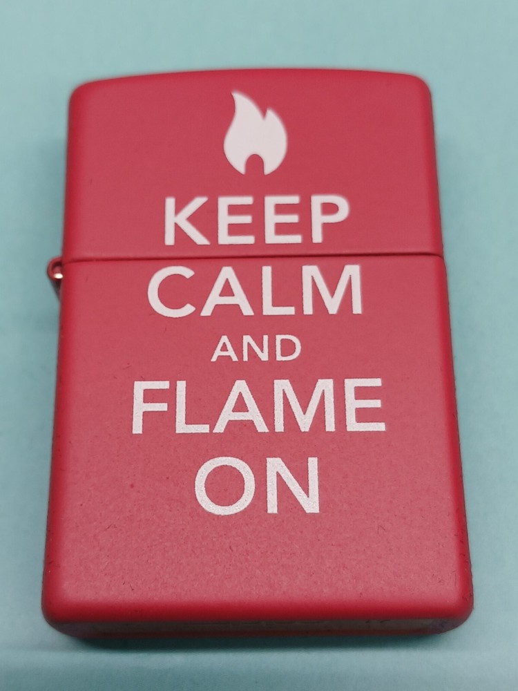 Zippo Keep Calm and Flame On Red Matte 28671