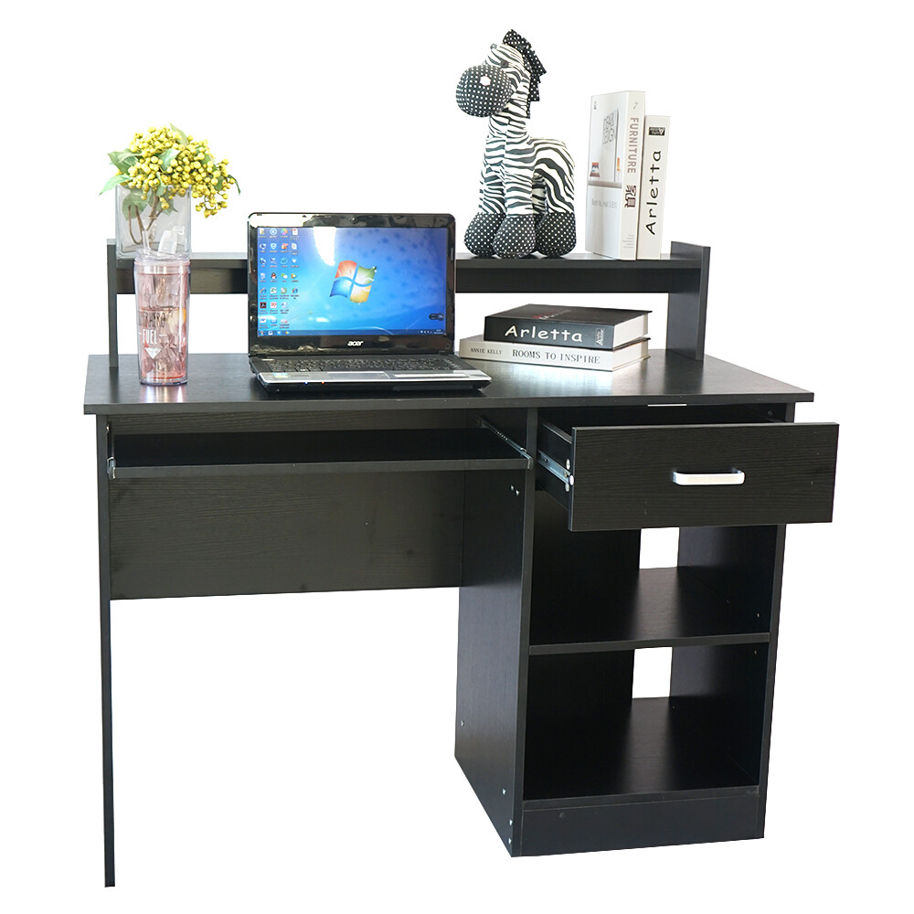 General Style Modern Chipboard Computer Desk Black