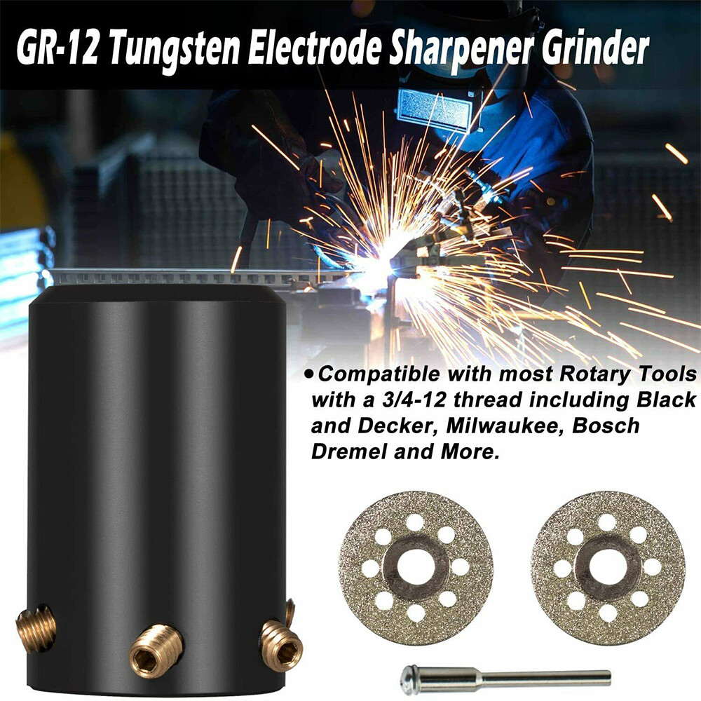 Tungsten Grinder & Sharpener Multi-Angle Offsets Head Tool GR-12 For TIG Welding