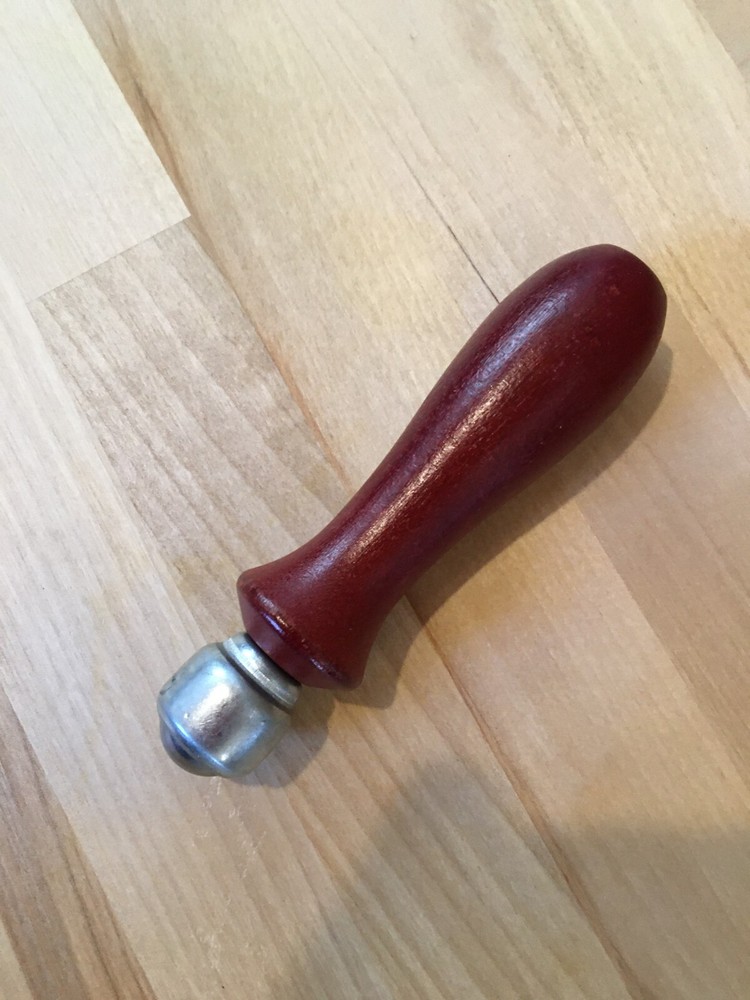 Comic Book Pressing - Roller Tool 3/4 bearing - Brown Handle