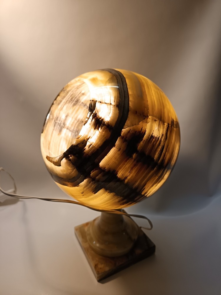 vintage 60s stone table lamp