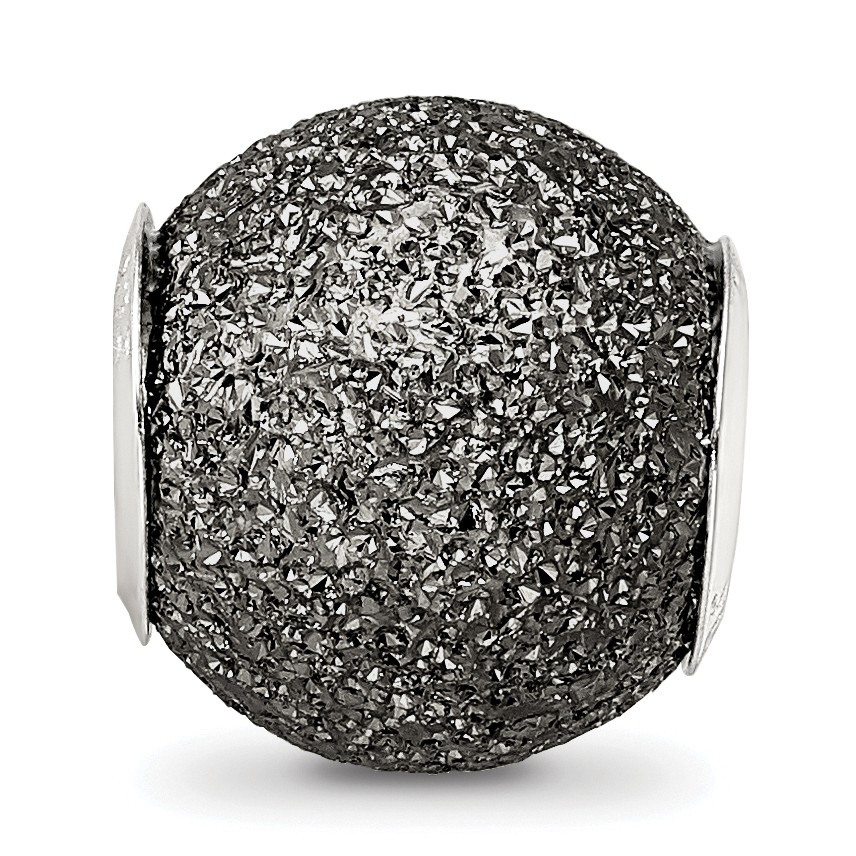 Silver Reflections Grey Laser Cut Bead QRS2294