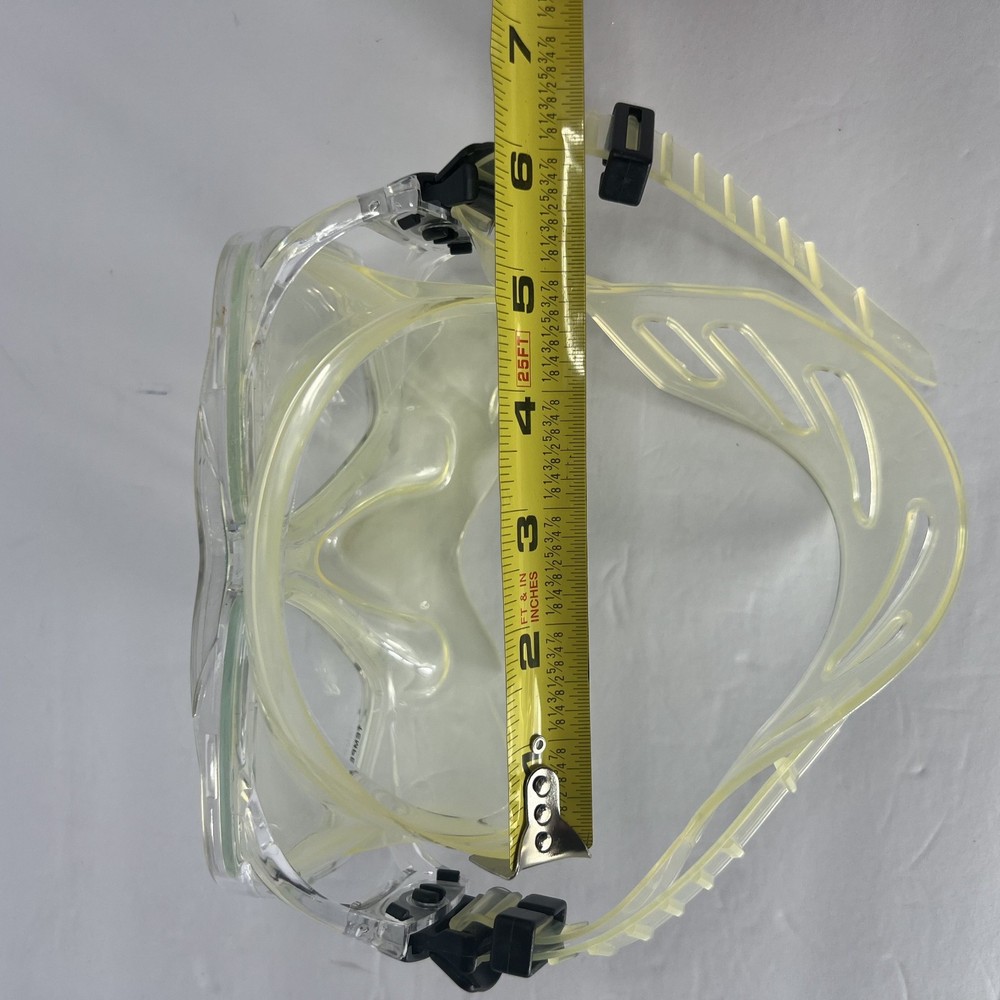 Deep See Tempered Glass Wrap Around Scuba Diving Mask Clear EUC