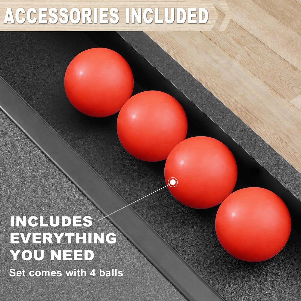 8’ Roll and Score Arcade Game Table, Classic Ball Machine with LED Electronic Sc