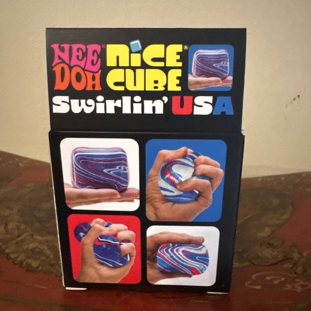 NEEDOH Nice Cube Swirlin' USA Super Solid Squish NEW Authentic