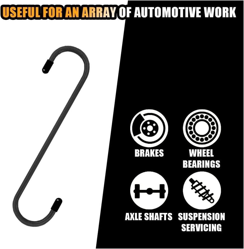Efficient Brake Maintenance with 2 Pcs Car Caliper Hooks - Rust-Proof and Safe