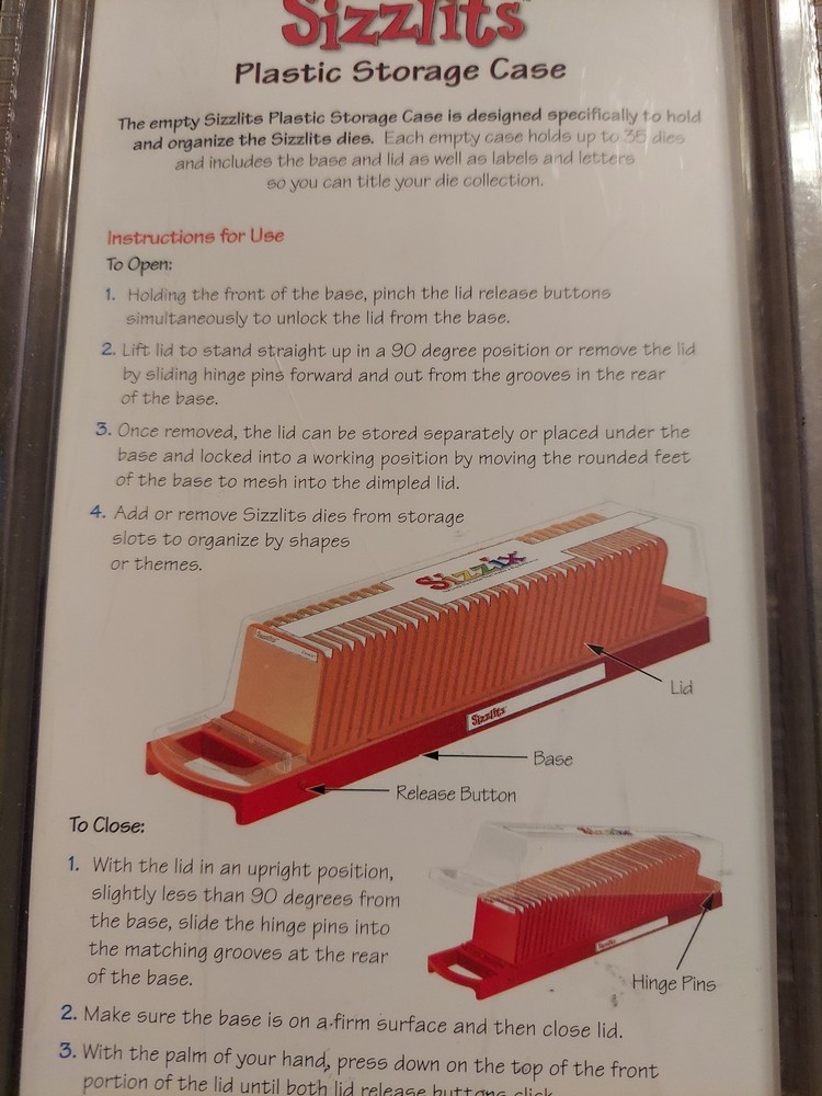 Sizzix Plastic Storage Case, Holds 35 Sizzix