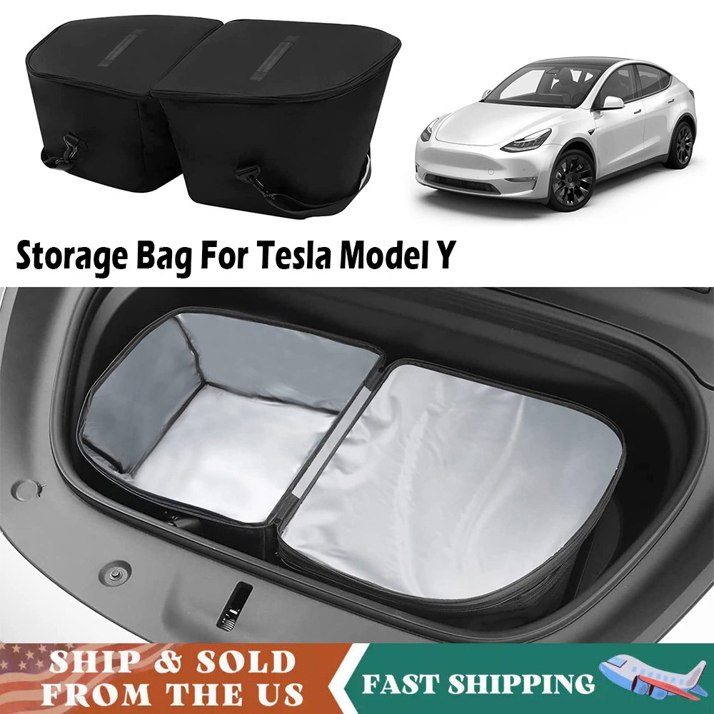 For Tesla Model Y Front Trunk Organizer Insulation Cooler Storage Bag Leakproof