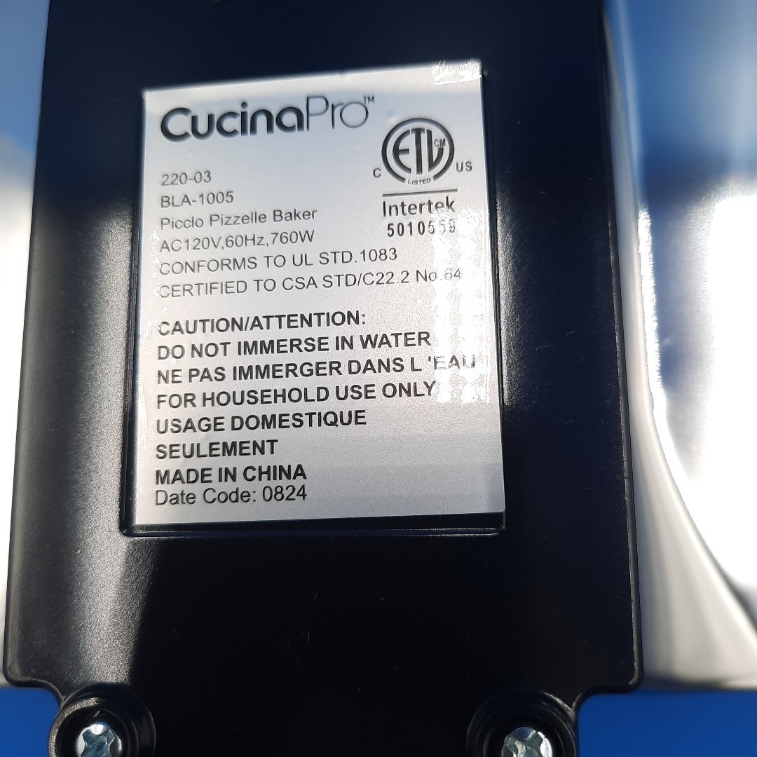 CucinaPro Piccolo Pizzelle Cookie Maker 3 1/4" Mini 220-03 New No Box Non Stick