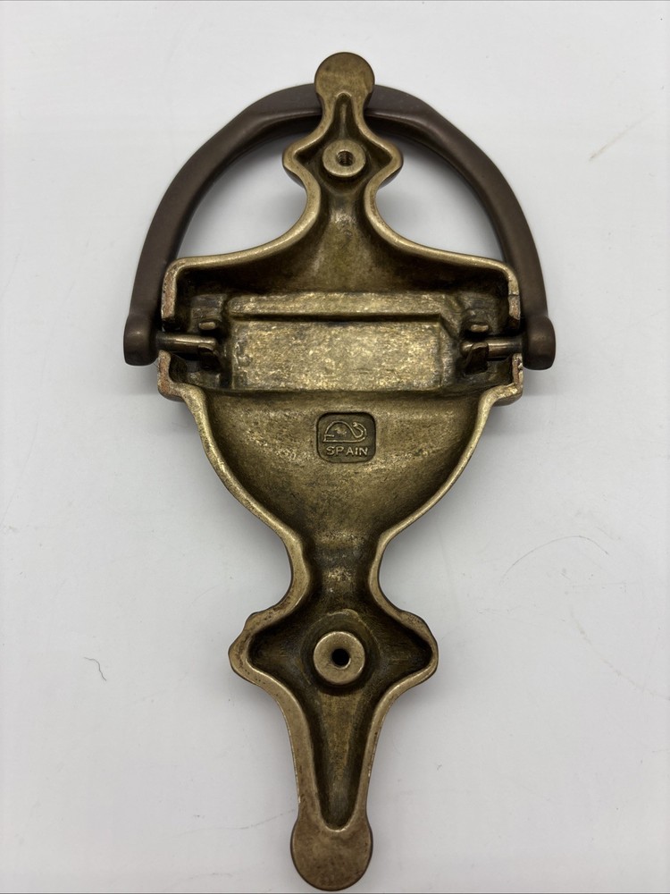 Vintage Brass Door Knocker - Made In Spain 7" Solid Brass