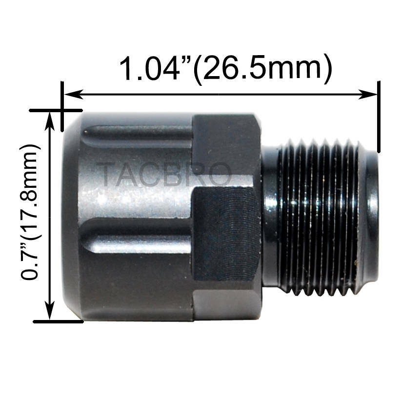 1/2x28 RH Female to 13.5x1 LH Male Converter- 1/2"x28 to 13.5"x1